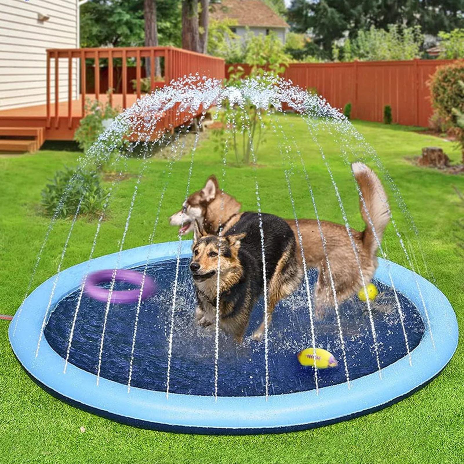 Kids Sprinkler Play Mat with S - Sprinkler Splash Pad ulasan dan harga