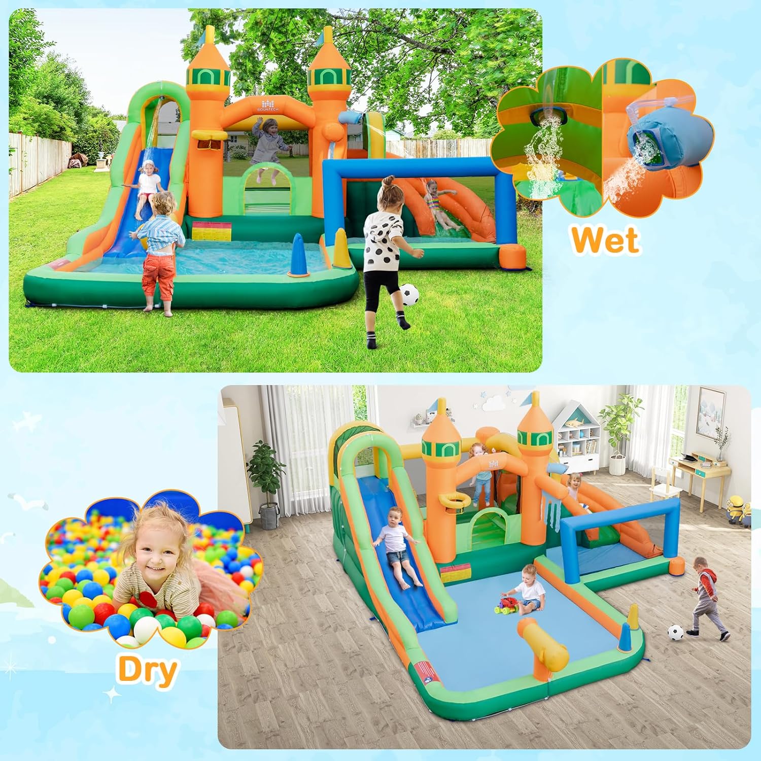 9-in-1 Inflatable Water Park B - Kids Outdoor Inflatable ulasan dan harga
