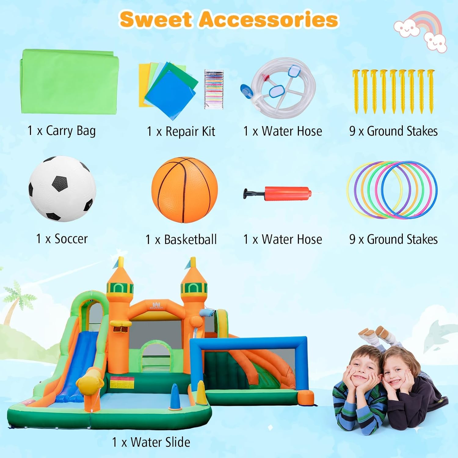 9-in-1 Inflatable Water Park B - Kids Outdoor Inflatable ulasan dan harga
