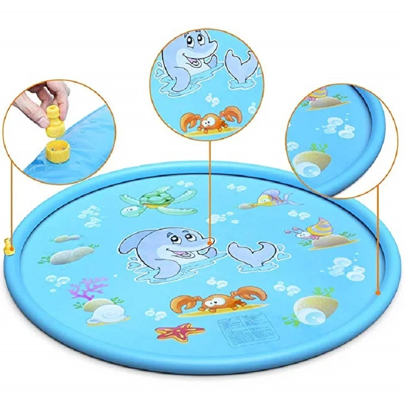100/170cm Kids Inflatable Wate - Sprinkler Splash Pad ulasan dan harga