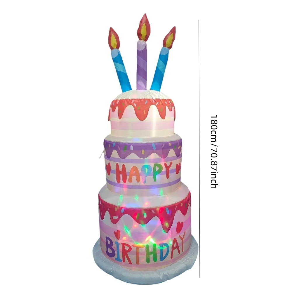 1.8M Inflatable Birthday Cake  - Kids Outdoor Gifts ulasan dan harga