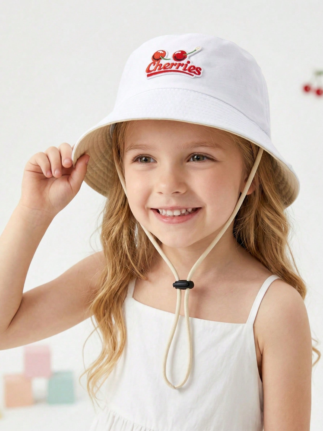 1Pc 2-6Y Kids Red Cherry Fishe - Kids Outdoor Hat ulasan dan harga